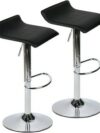 Sleek Leather Bar Stool