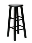 Black Wooden Barstool