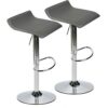 Sleek Leather Bar Stool