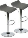 Sleek Leather Bar Stool