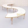 Kids Serpentine Table - White n Gold