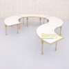 Kids Serpentine Table - White n Gold