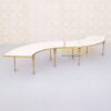 Kids Serpentine Table - White n Gold