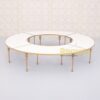 Kids Serpentine Table - White n Gold