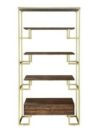 Gold Wooden Shelf - Drawer