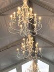 15 Light Chandelier - White