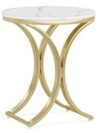 White Marble & Gold Accent Table