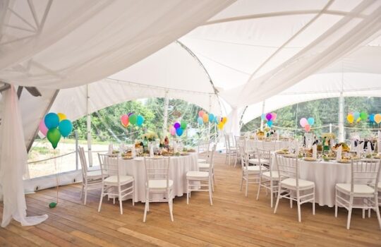 Frame Tent and a Pole Tent